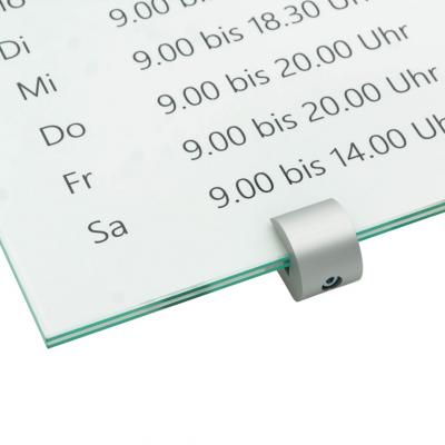 Tuerschild Vitrum C von Logistic Sign System Glasschild für Büro aus Glas DIN A4